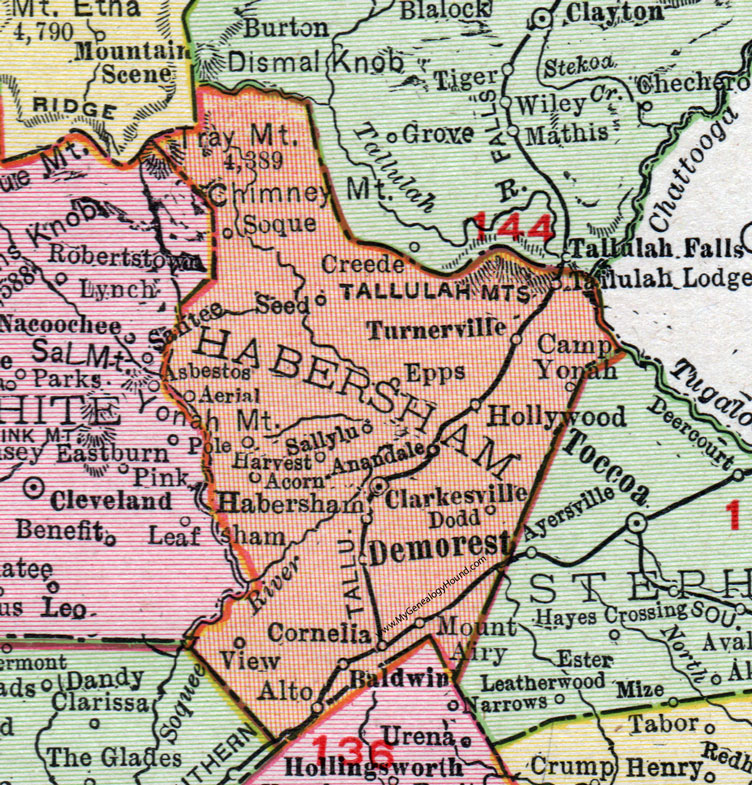 Map Of Habersham County Ga State Map