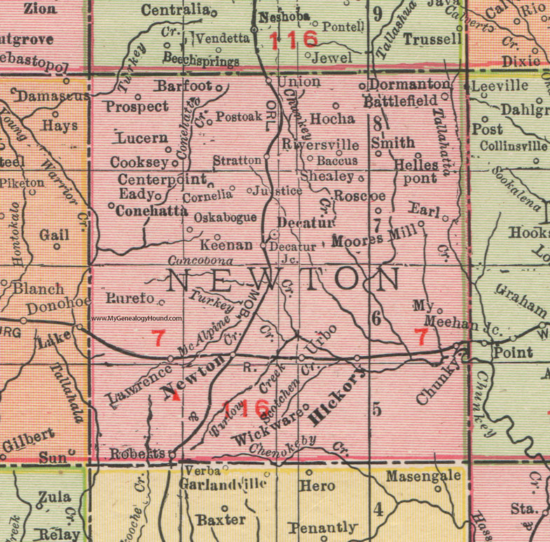 mississippi township and range map