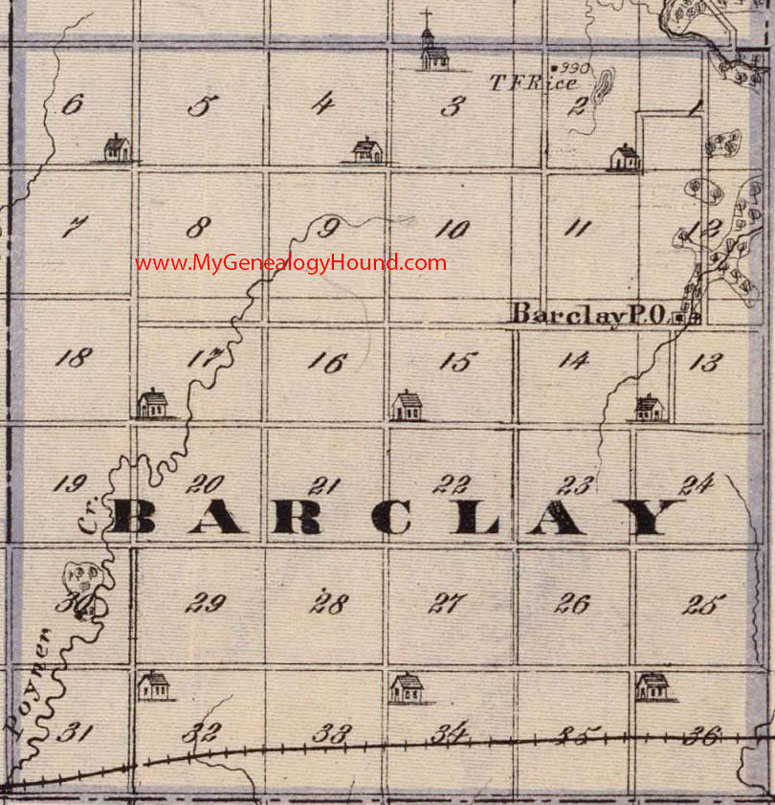 Barclay Township, Black Hawk County, Iowa, 1875, Map, Barclay, IA
