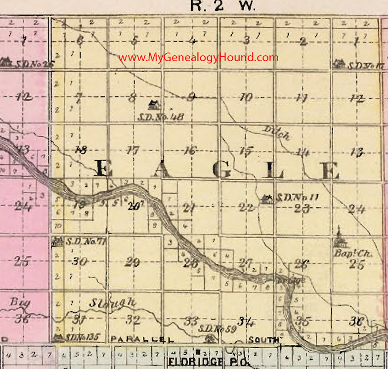 Eagle Township, Sedgwick County, Kansas 1887 Map