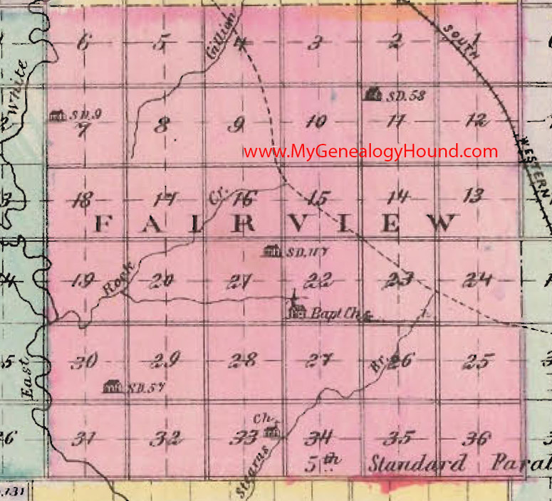 Fairview Township, Butler County, Kansas 1887 Map KS 