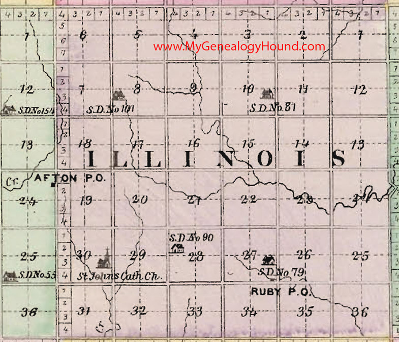 Illinois Township, Sedgwick County, Kansas 1887 Map