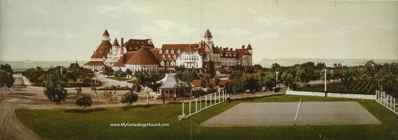 Coronado, California, Hotel del Coronado, 1900, historic photo, full view