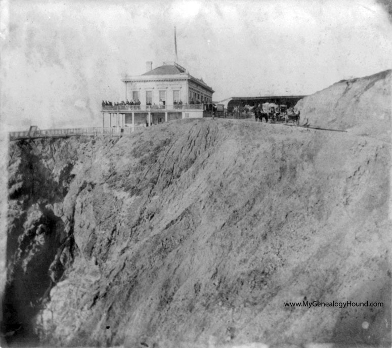 The Cliff House, San Francisco California, 1866, historical photo