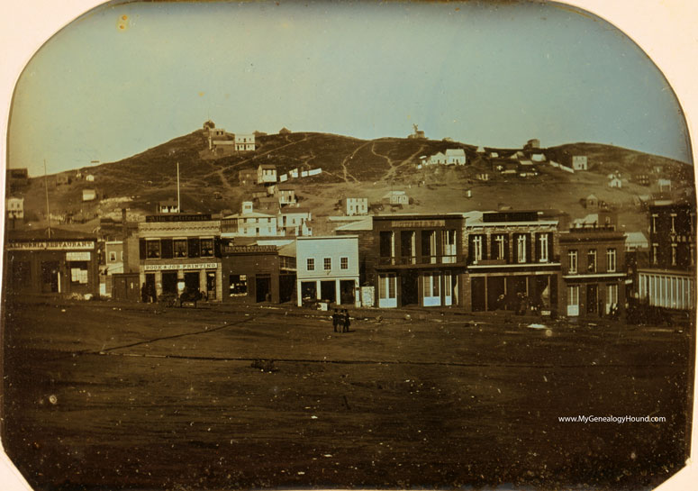 San Francisco, California, Portsmouth Square, 1851, historic photo, gold rush