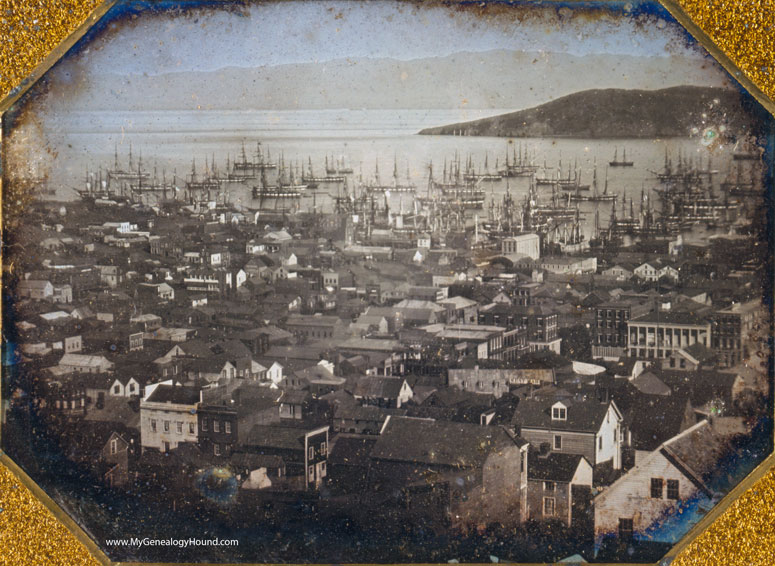 San Francisco, California, San Francisco Harbor, 1851, historic photo