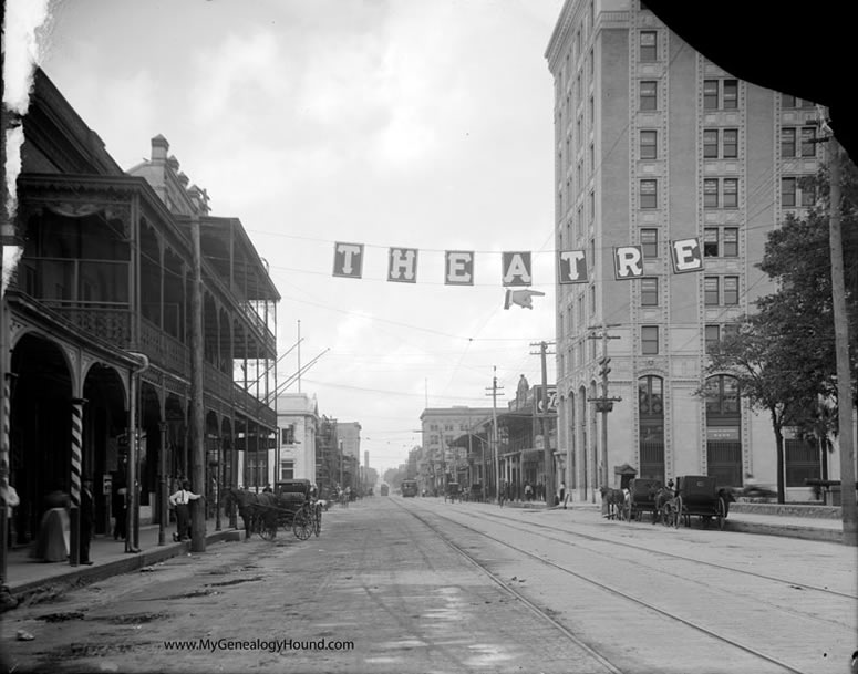Pensacola, Florida, Palofox Street, 1900-1910, historic photo, Palofor Street