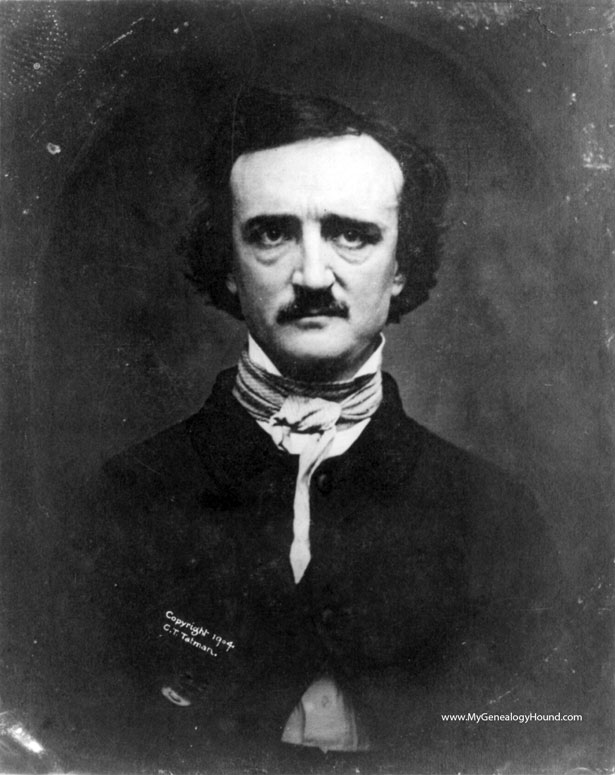Edgar Allan Poe, 1848, daguerreotype photo by W. S. Hartshorn