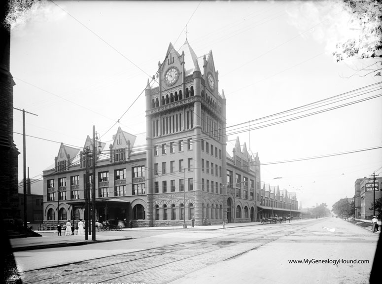 Detroit, Michigan, Union Station Railroad Depot, historic photo
