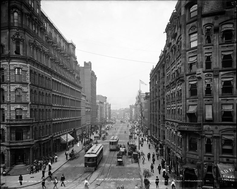Rochester, New York, State Street, 1904, historic photo
