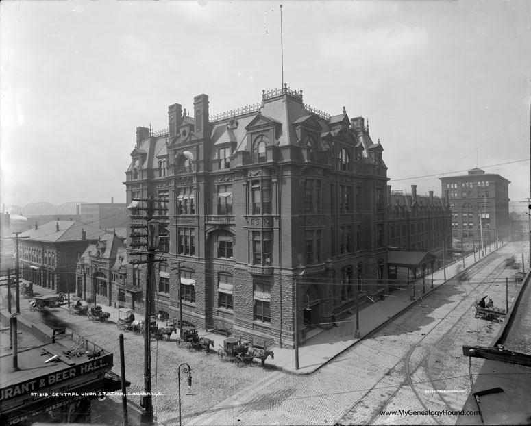 Cincinnati, Ohio, Central Union Station, 1900-1905, historic photo