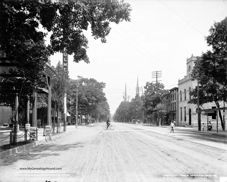 Stroudsburg, Pennsylvania, Main Street, 1905, historic photo