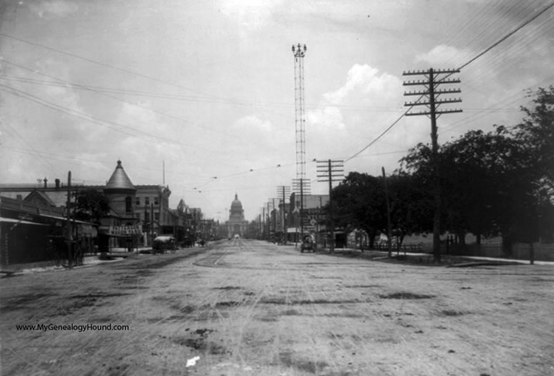 Austin, Texas, Congress Avenue, State Capitol, 1901, historic photo