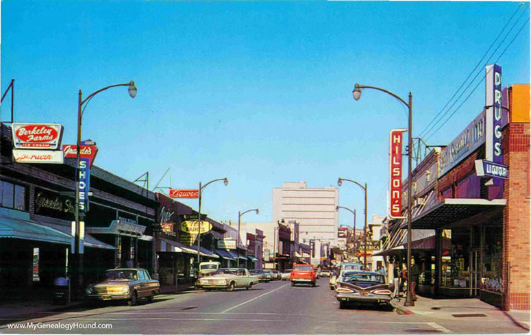 Martinez, California, Main Street, vintage postcard, vintage postcard, historic photo