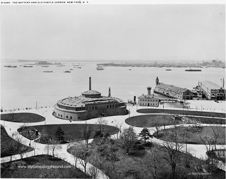 New York Battery and Old Castle Garden, historic photograph