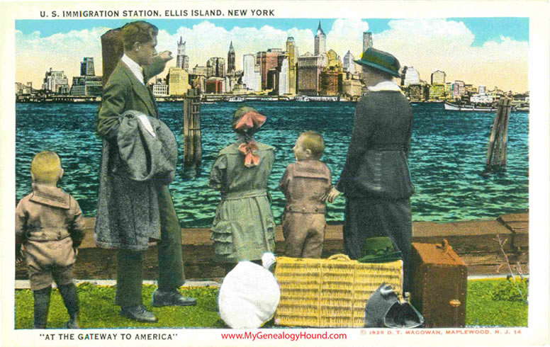 Ellis Island At The Gateway To America Vintage Postcard