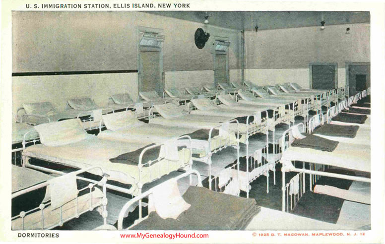 Ellis Island Dormitory Vintage Postcard