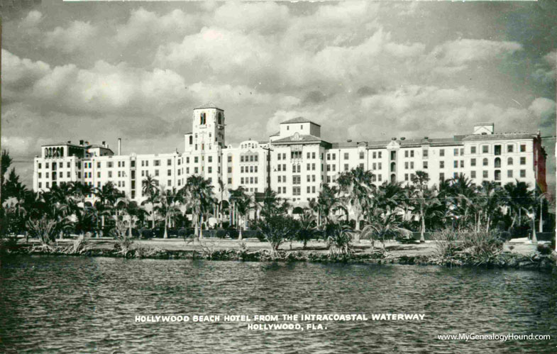 Hollywood, Florida, Hollywood Beach Hotel, vintage postcard photo