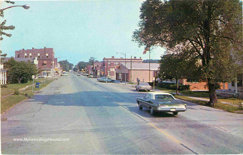 Wellsville, Missouri, Hudson Main Street, vintage postcard, historic photo