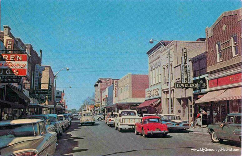 Greenville, North Carolina, Evans Street, vintage postcard, historic photo