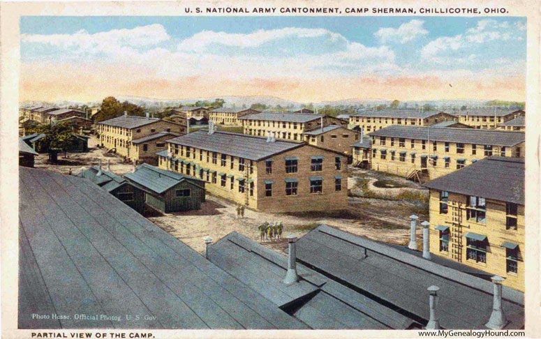 Chillicothe, Ohio, Camp Sherman, U. S. National Army Cantonment, vintage postcard photo