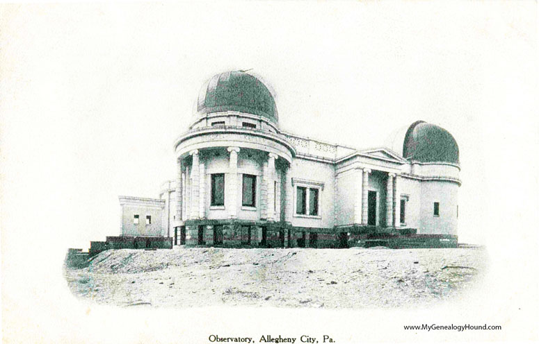 Allegheny City, Pennsylvania, Observatory, vintage postcard photo