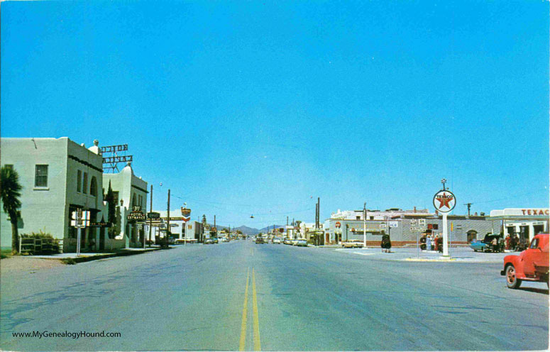 Van Horn, Texas, Main Street, vintage postcard, historic photo