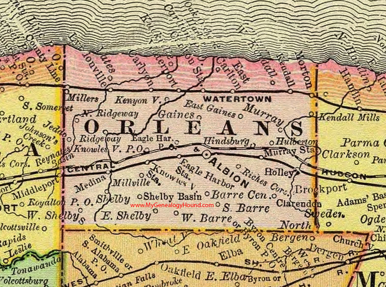 Map Of Orleans County Ny Orleans County, New York 1897 Map by Rand McNally, Albion, NY