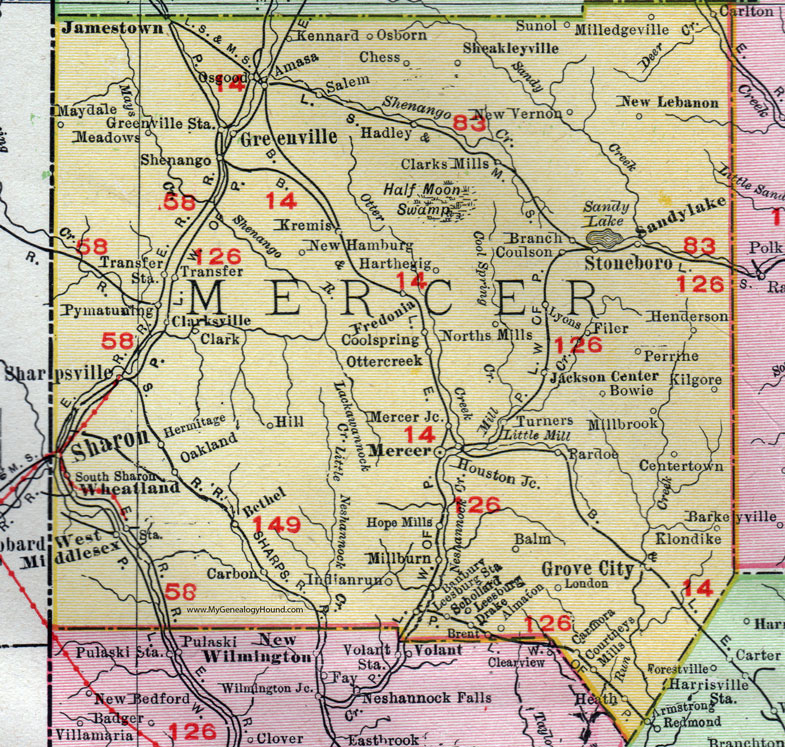 Mercer County Pa Map Map Of West