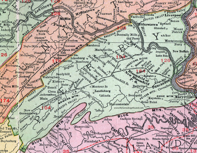 Perry County Pa Map Perry County, Pennsylvania 1911 Map by Rand McNally, New 