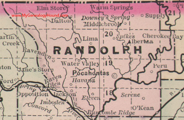 Randolph County Free Map Free Blank Map Free Outline Map Free Base Map ...
