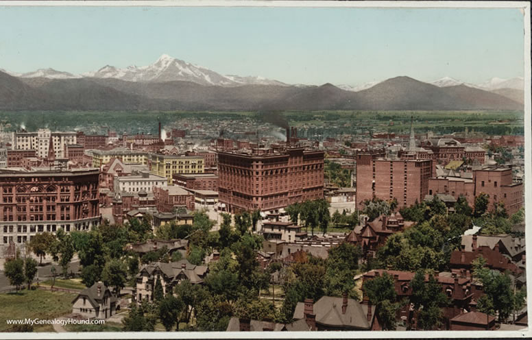 Denver, Colorado, Skyline, Panoramic, 1898, historic photo, right hand