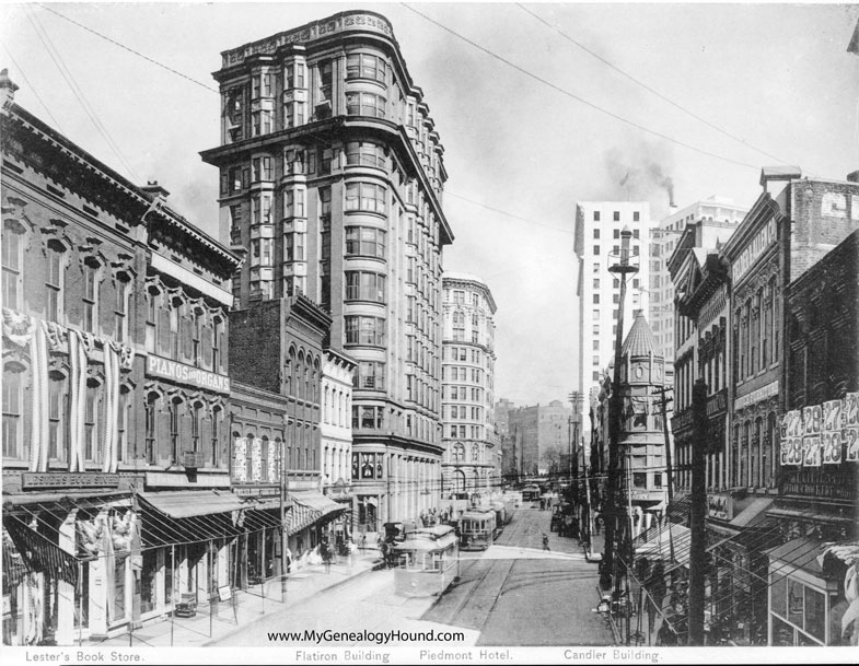 Atlanta, Georgia, Lower Peachtree Street, 1905, historic photo