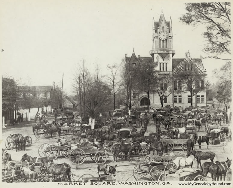 Washington, Georgia, Wilkes County, Market Square, historic photo