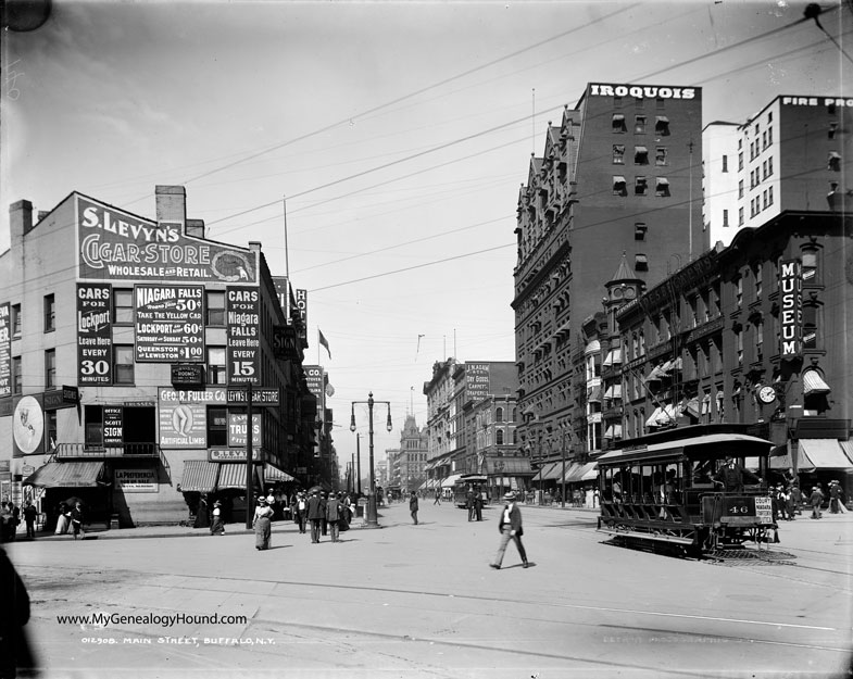 Buffalo, New York, Main Street, 1900, historic photo