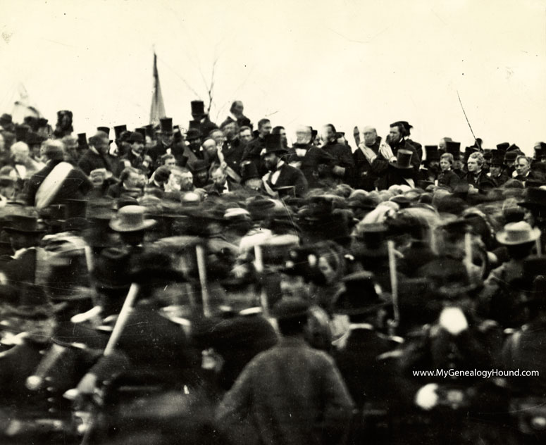 Gettysburg, Pennsylvania, Abraham Lincoln on the day of the Gettysburg Address, 1863, historic photo