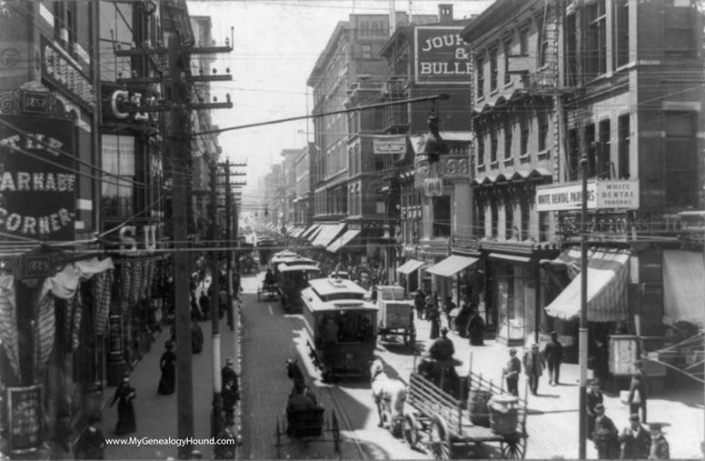 Providence, Rhode Island, Westminster Street, 1901, historic photo