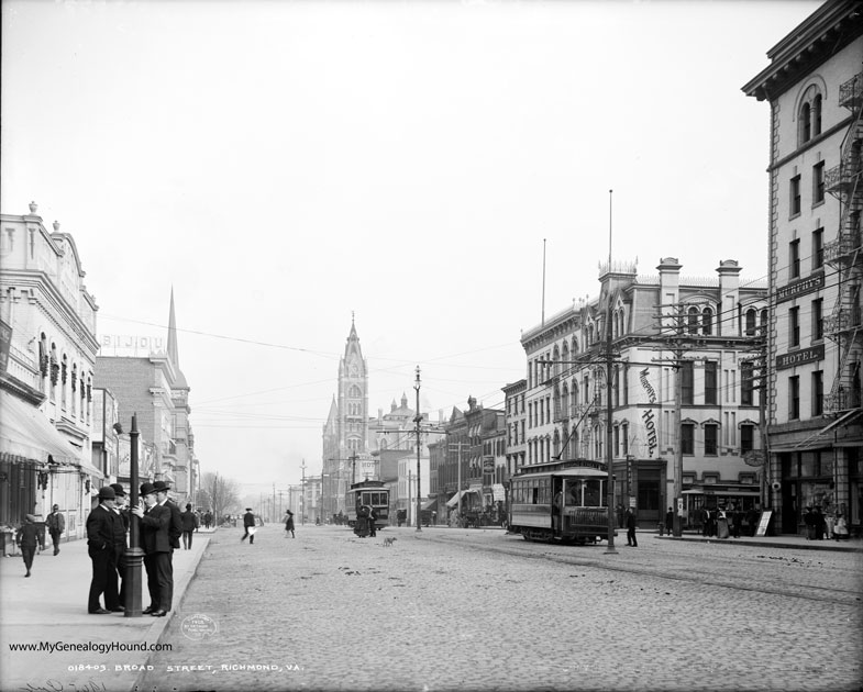 Richmond, Virginia, Broad Street, 1905, historic photo