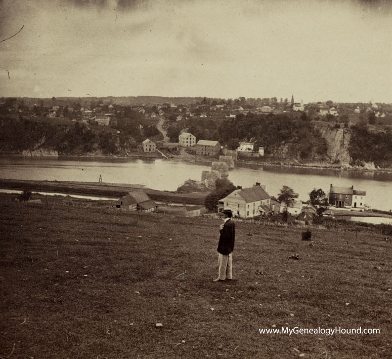 Shepherdstown, West Virginia, View from across the Potomac River, 1861-1865,  Battle of Antietam, historic photo