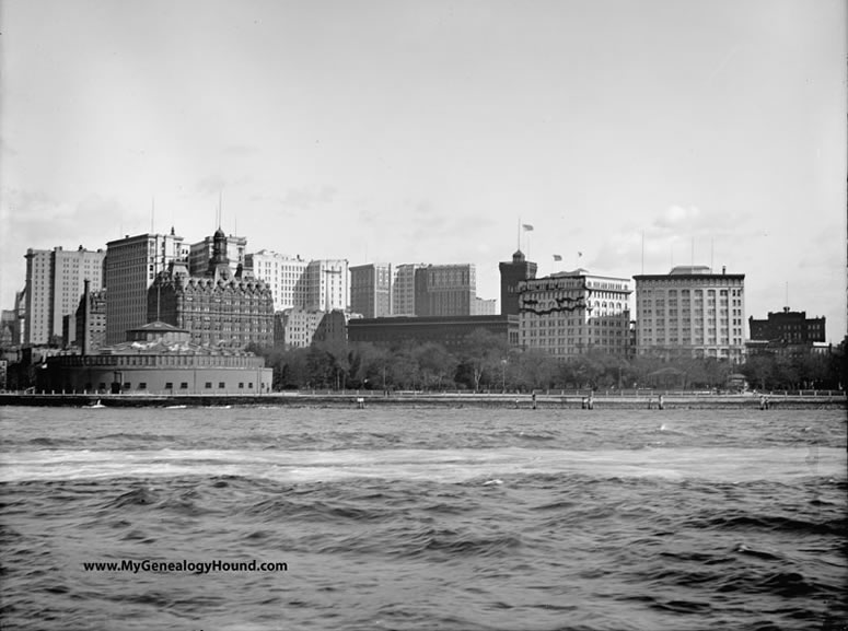 New York Battery Park and Castle Garden, vintage, historic photograph
