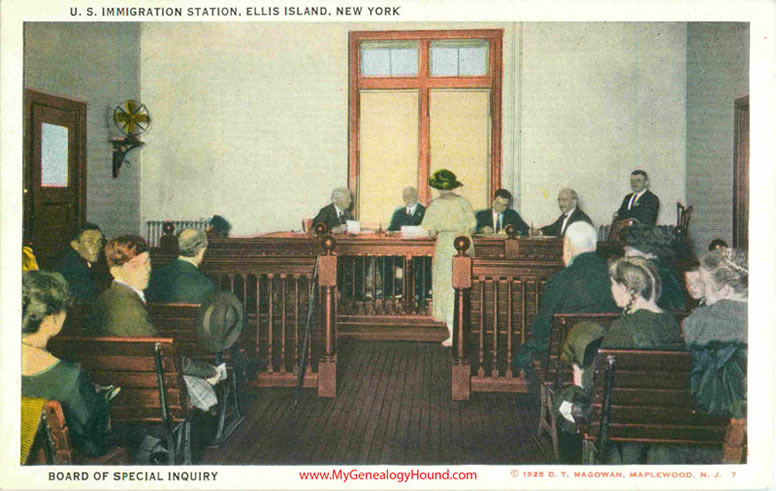 Ellis Island Board of Special Inquiry Vintage Postcard