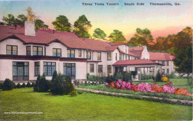 Thomasville, Georgia, Three Toms Tavern, vintage postcard photo