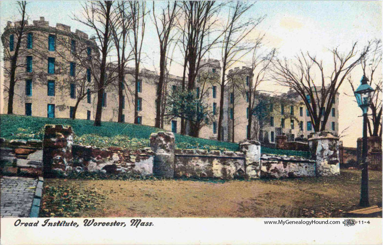 Worcester, Massachusetts, Oread Institute, vintage postcard photo, one