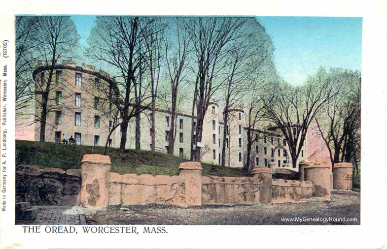 Worcester, Massachusetts, Oread Institute, vintage postcard photo, 1906