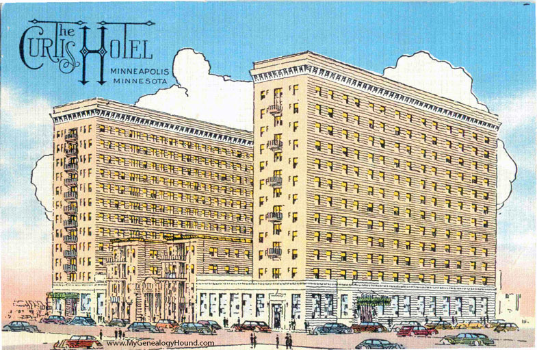 Minneapolis, Minnesota, The Curtis Hotel, vintage postcard photo