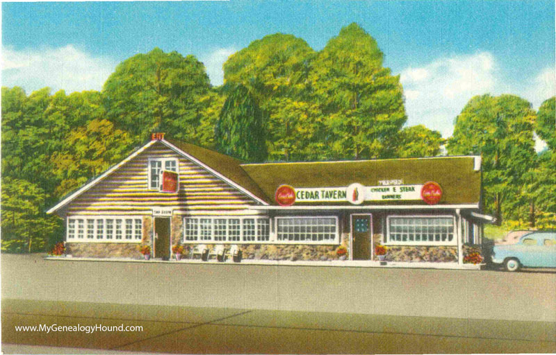 Cedar Hill, Missouri, Cedar Tavern and Cafe vintage postcard, historic photo