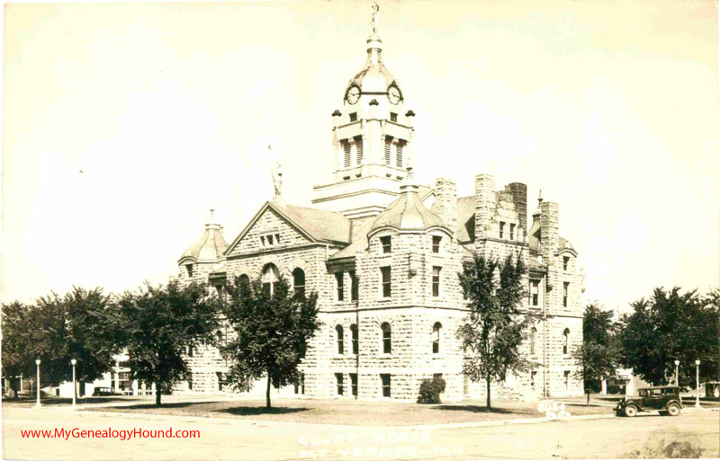 Mount Vernon, Missouri, Lawrence County Courthouse, vintage postcard, Historic Photo