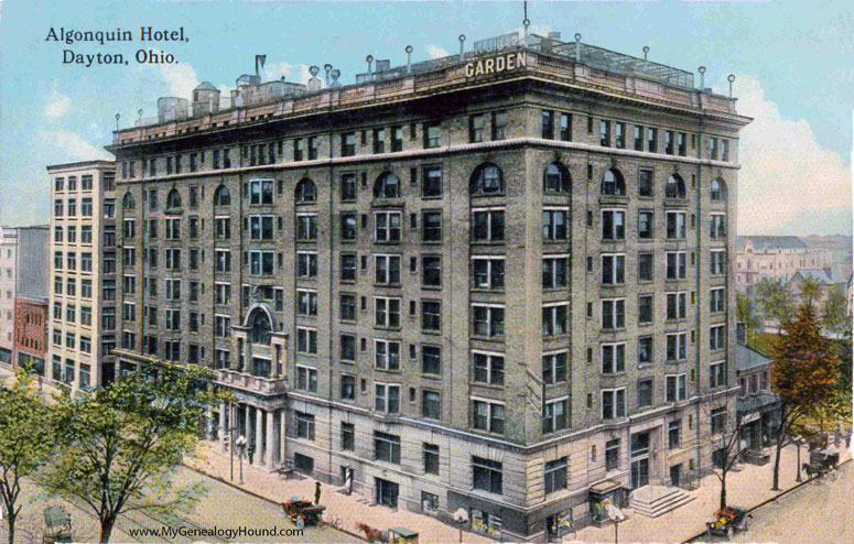 Dayton, Ohio, Algonquin Hotel, vintage postcard photo