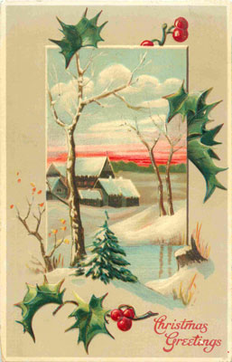 Christmas vintage postcards Four