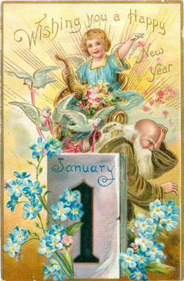 New Years Day Vintage Postcard 031